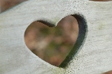 cuore nel legno