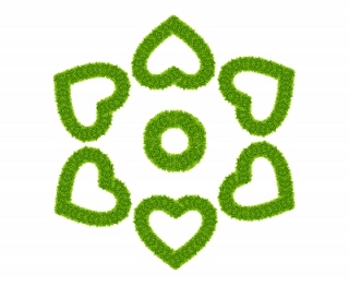 centrino di cuori verdi