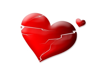 cuore distrutto da amore