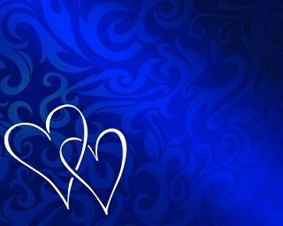 cuori su velluto blu