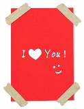 i love you su cartoncino rosso