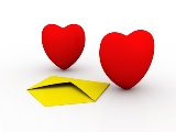 lettera di amore con cuori